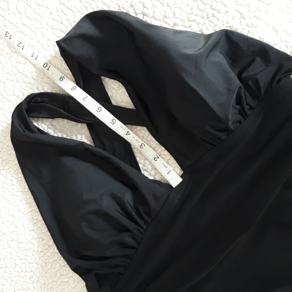 New Cupshe Large Black Cross Straps One Piece Swim Bathing Suit - Picture 12 of 14